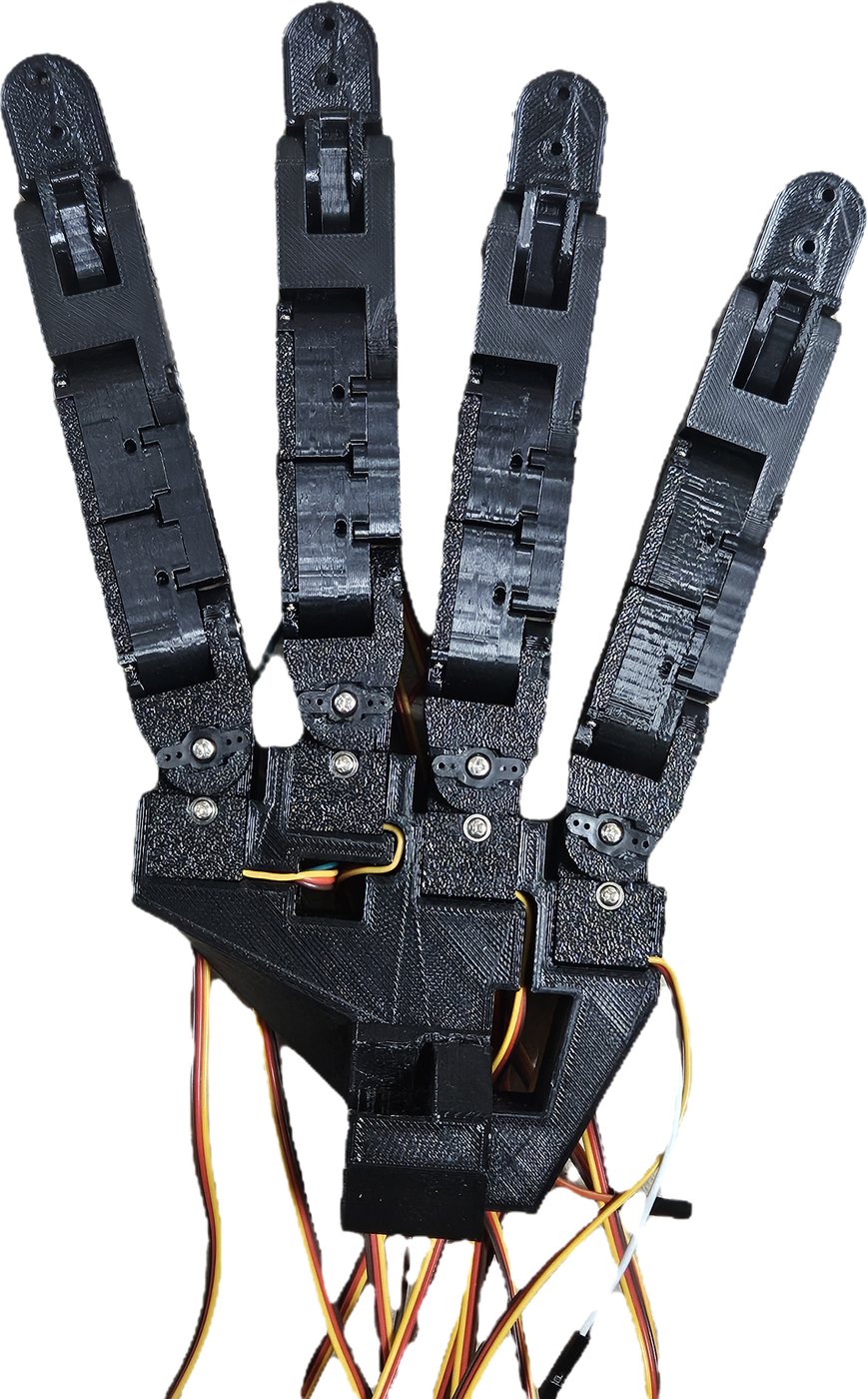 Palm with the four identical finger modules and the thumb removed